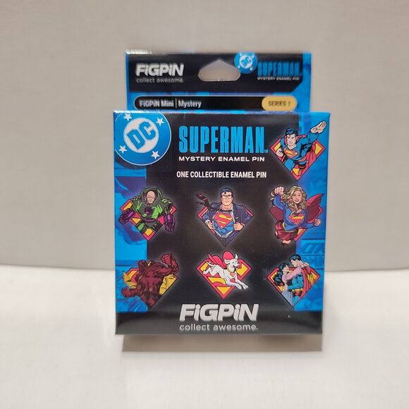Superman FiGPiN Minis Mystery Series 1 Sealed Case of 10 Boxes Ten Pins - Picture 2 of 5